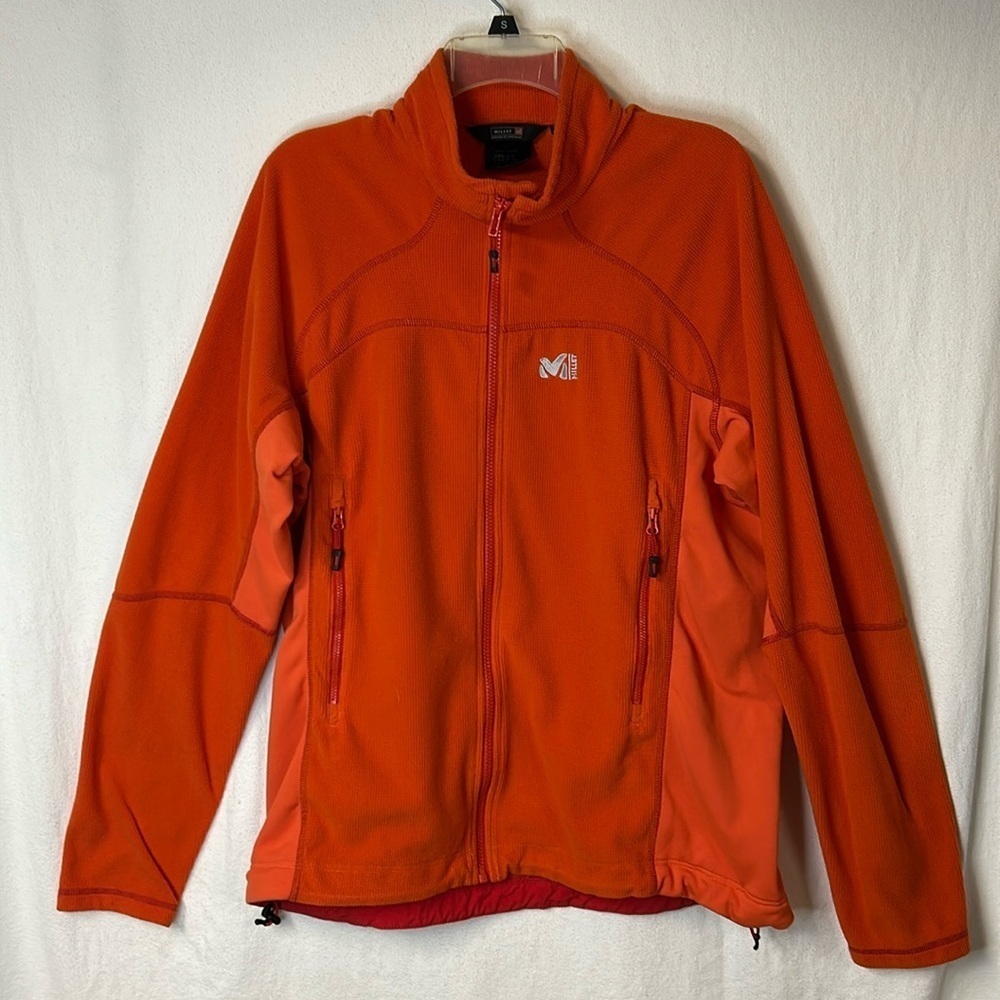 Millet Men’s Jacket Size XXL Orange Zipper Pockets Soft DrawString Cord at Hem